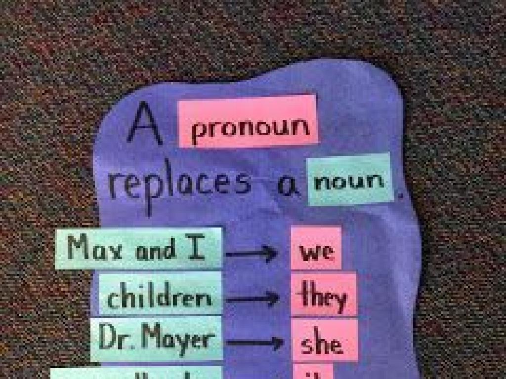 educational pronouns poster