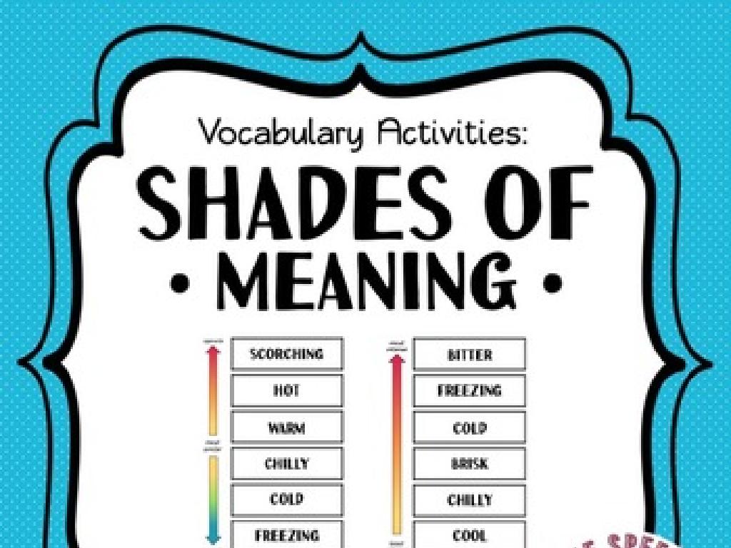 vocabulary shades charts