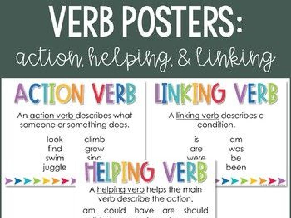 verb types posters