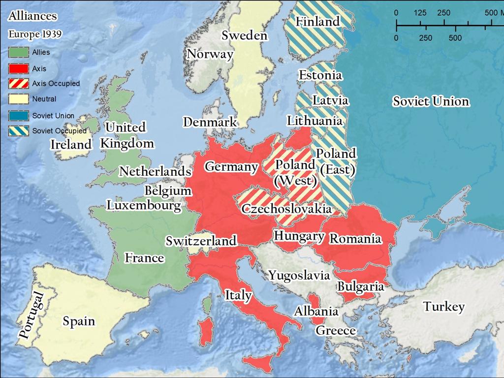 europe 1939 alliances