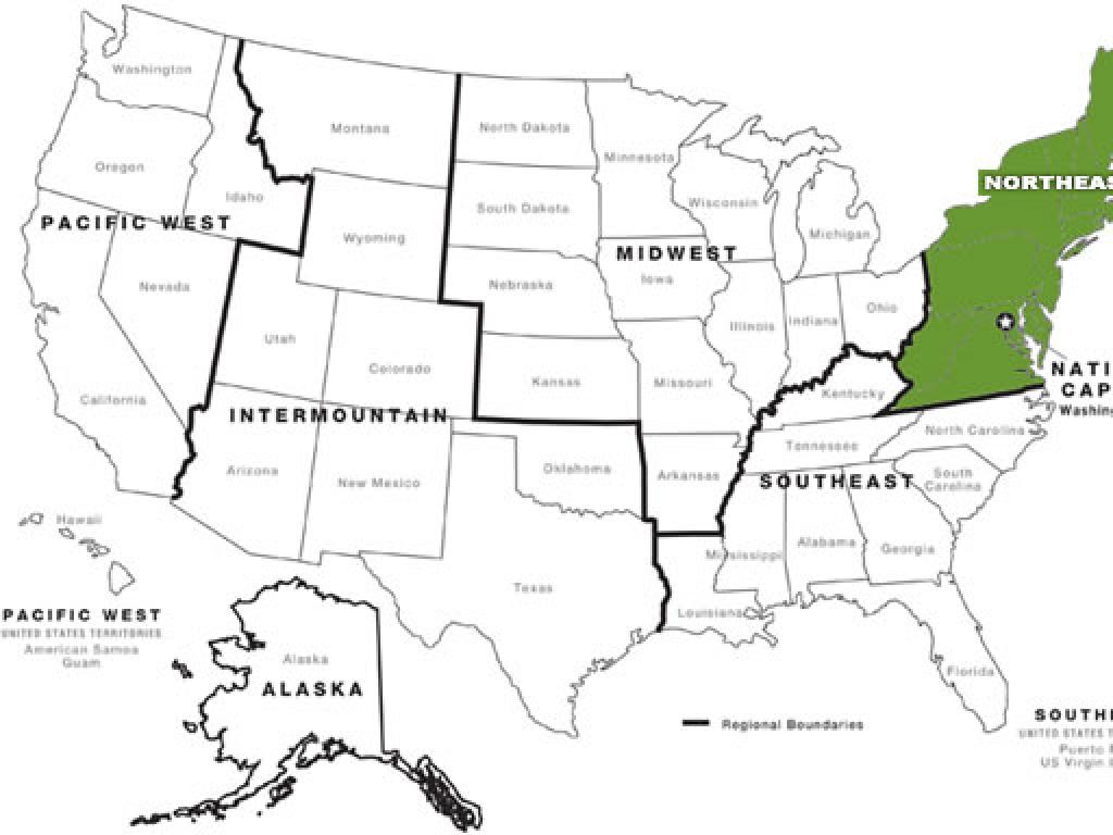 us regions map