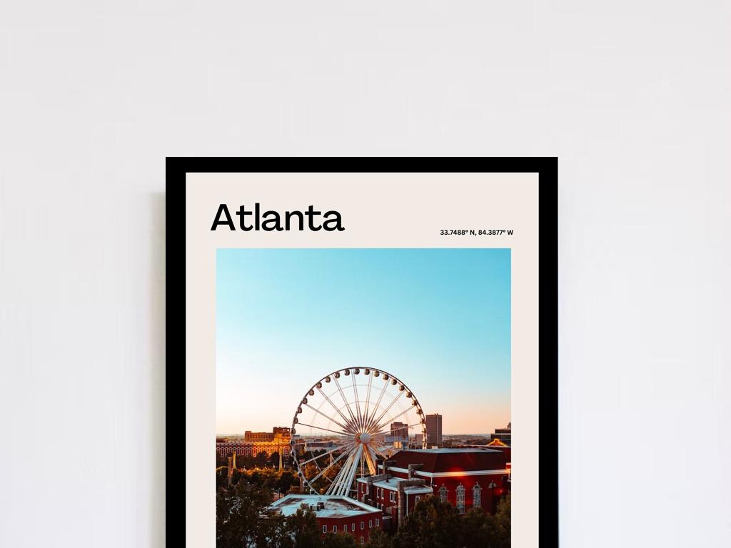 atlanta skyline ferris wheel