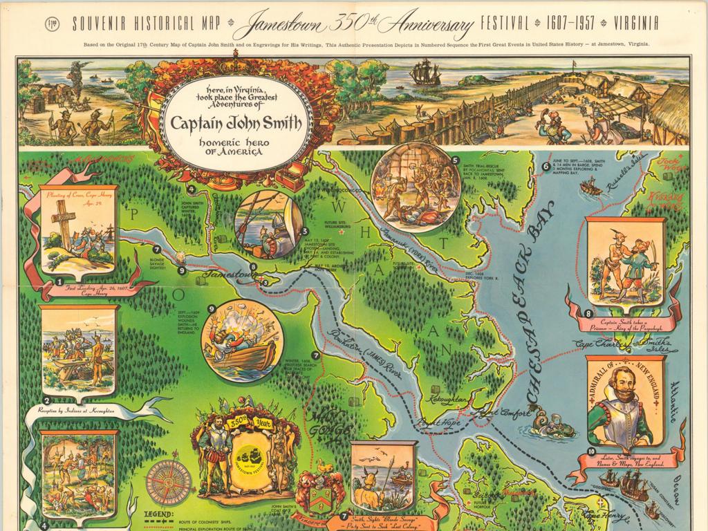 jamestown anniversary map