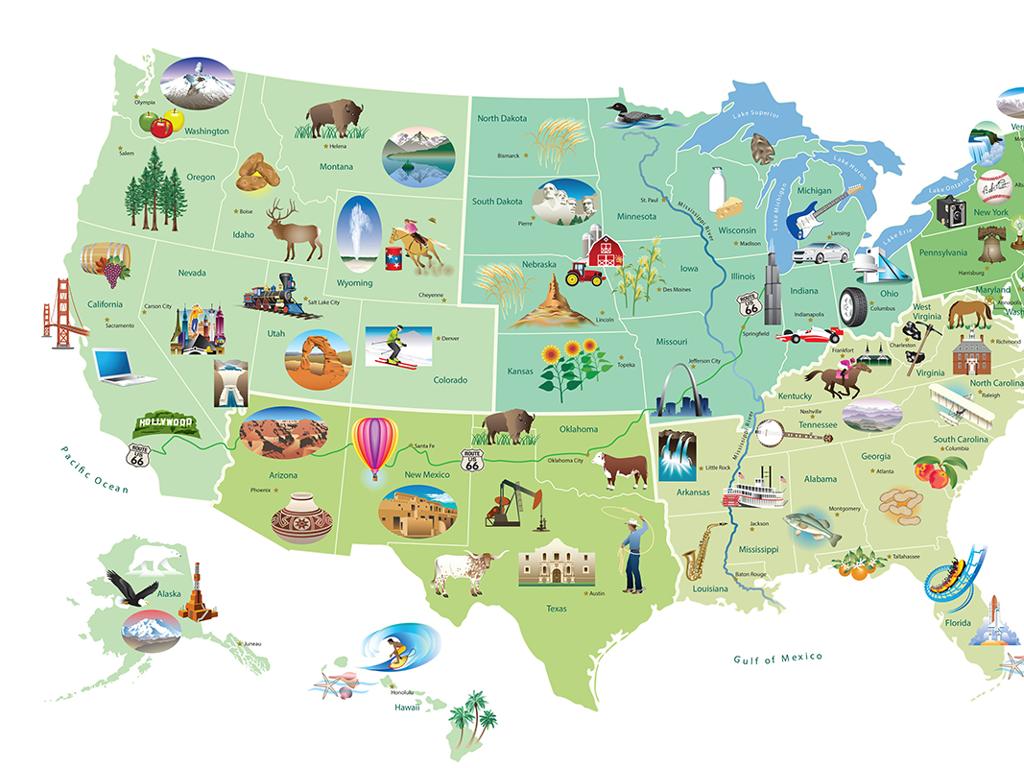 us states map icons