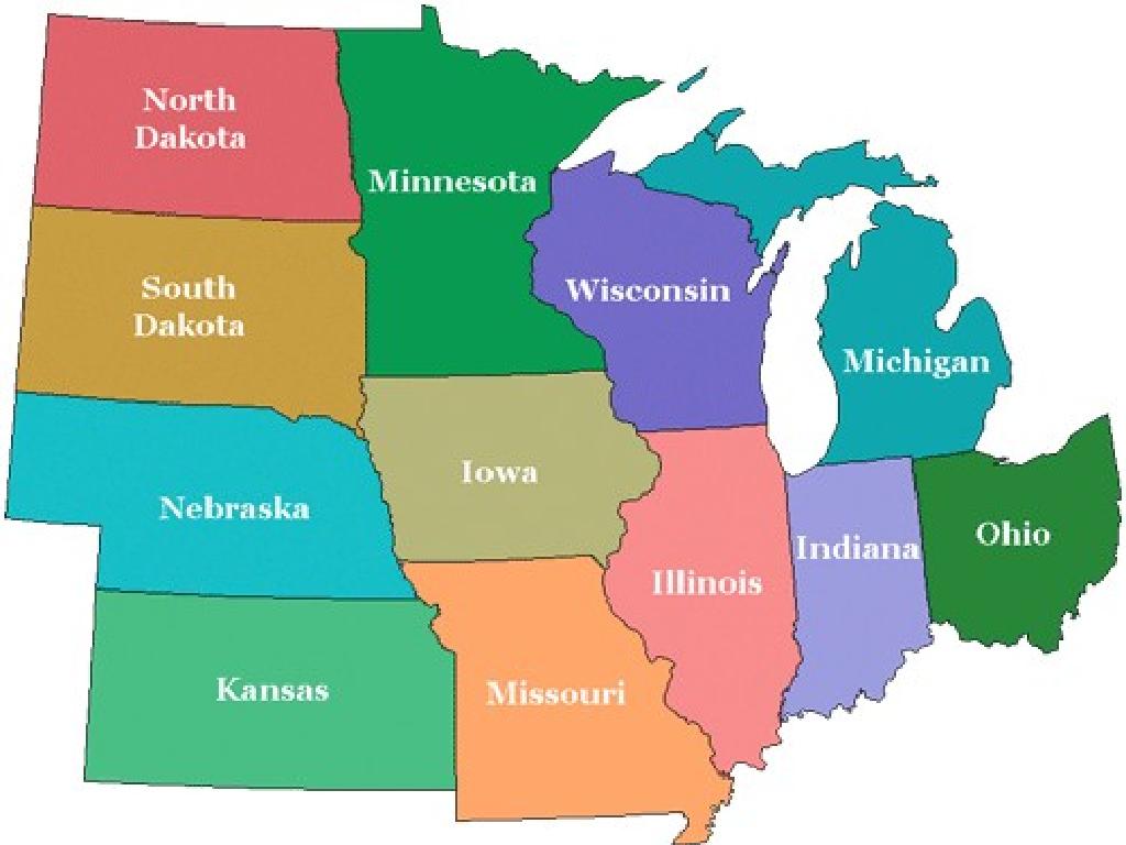 midwestern us states map