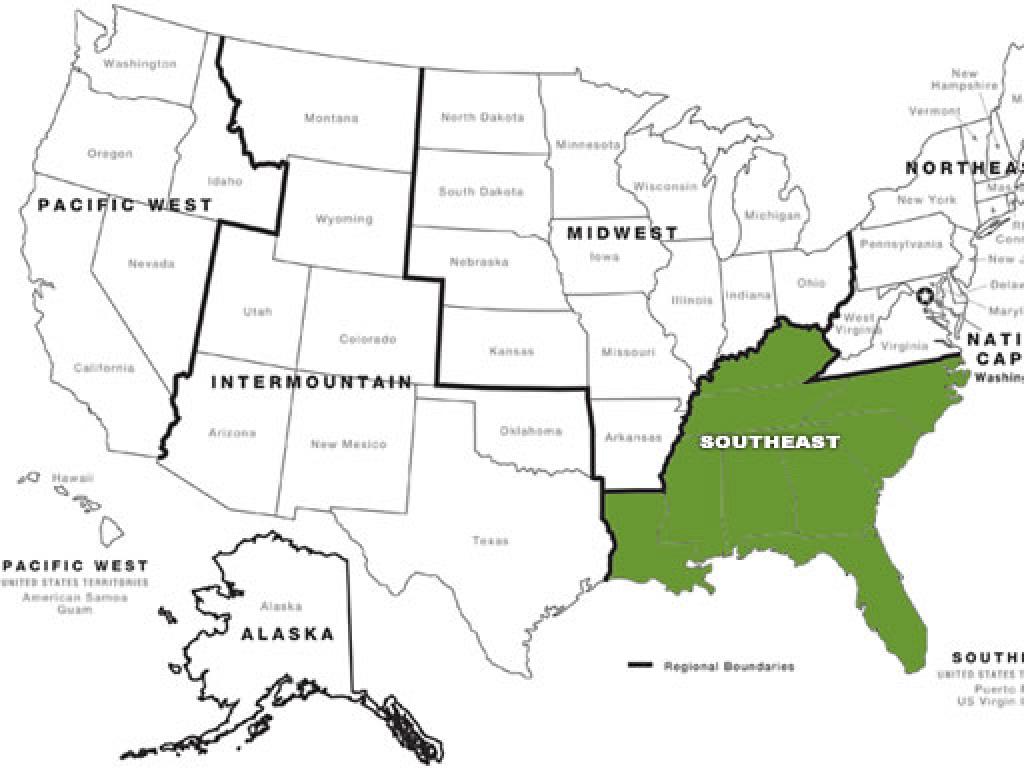 us regional map