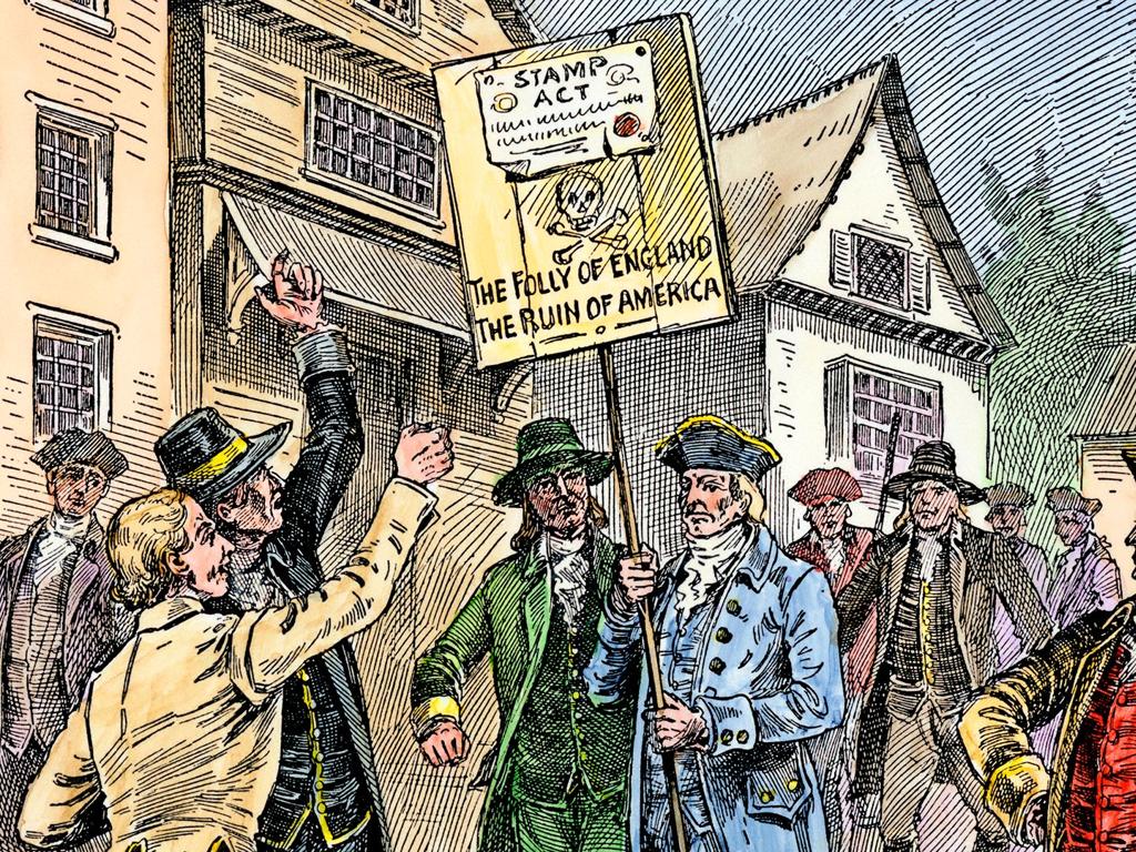 colonial stamp act protest