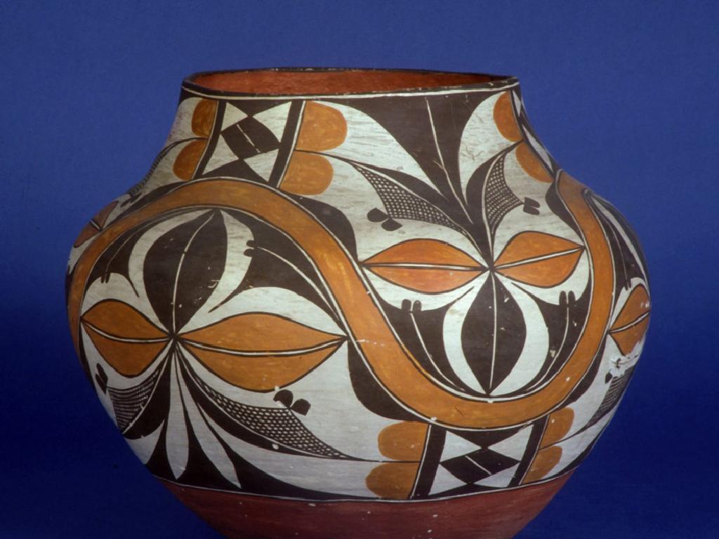 geometric ceramic pot