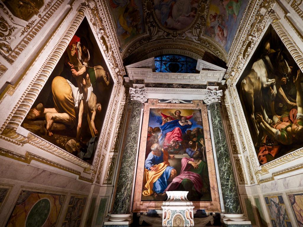 ornate chapel paintings