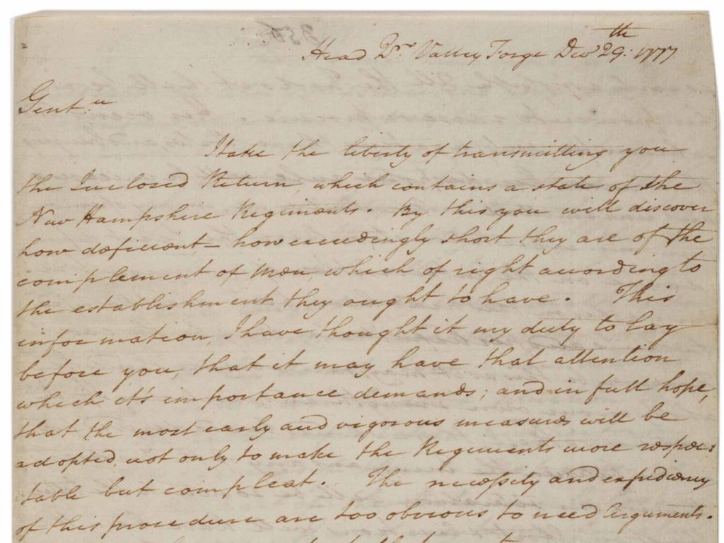 historical 1777 letter