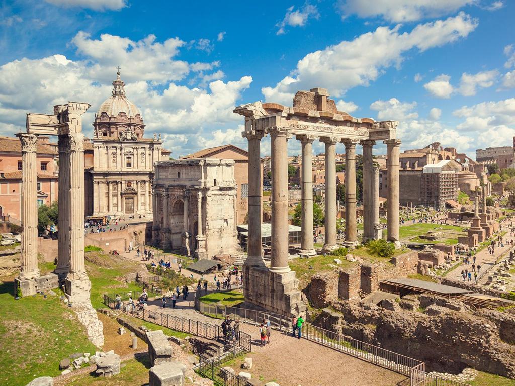 roman ruins columns arches