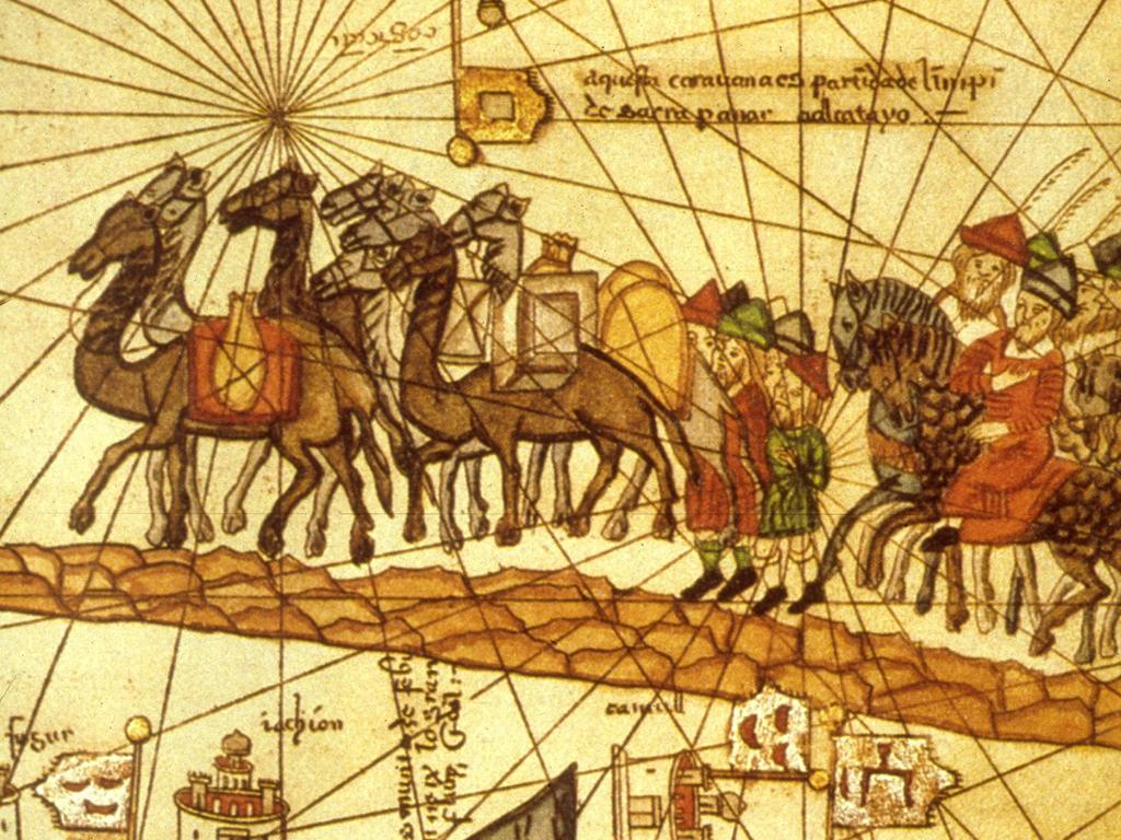 medieval camel caravan