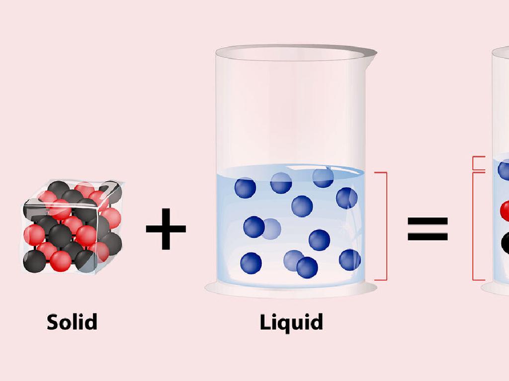 molecules mixing beaker