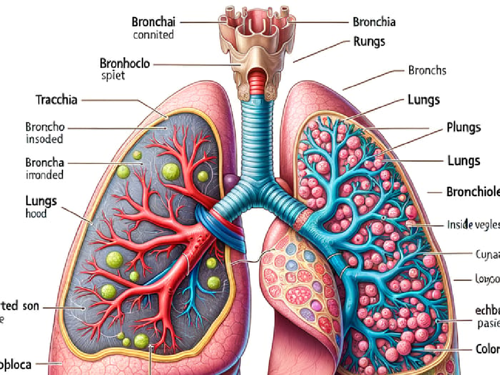 human lungs labeled