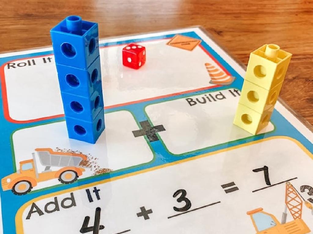 colorful math blocks dice