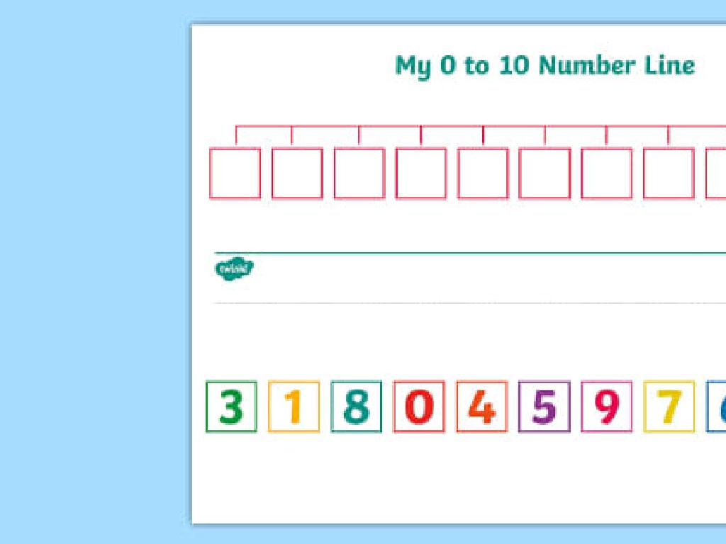 number line worksheet