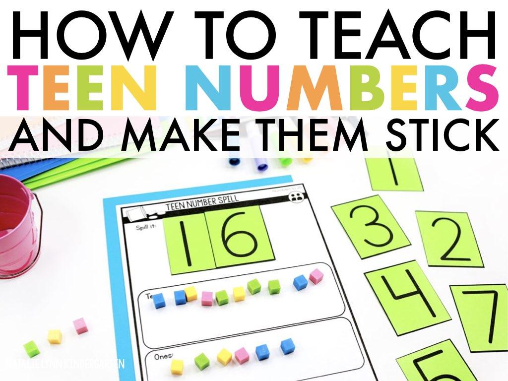 teen numbers activity cards