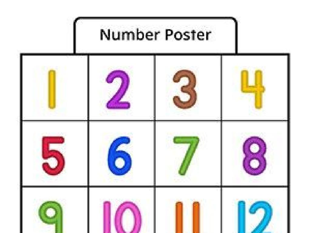 colorful number poster