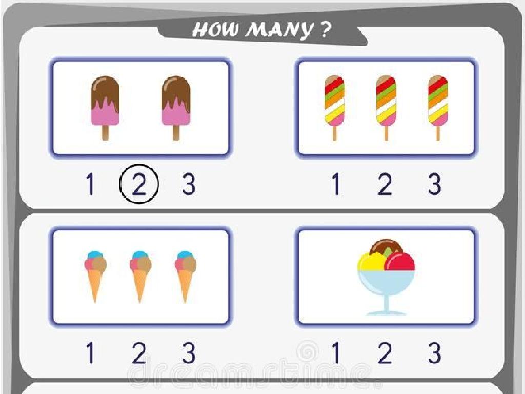 kids ice cream counting