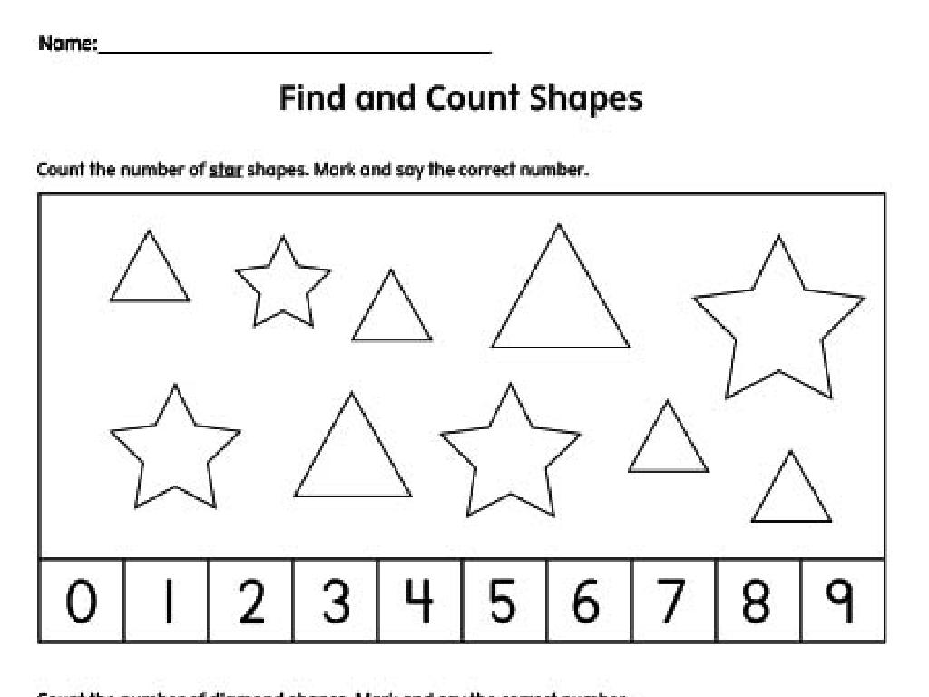 star counting worksheet