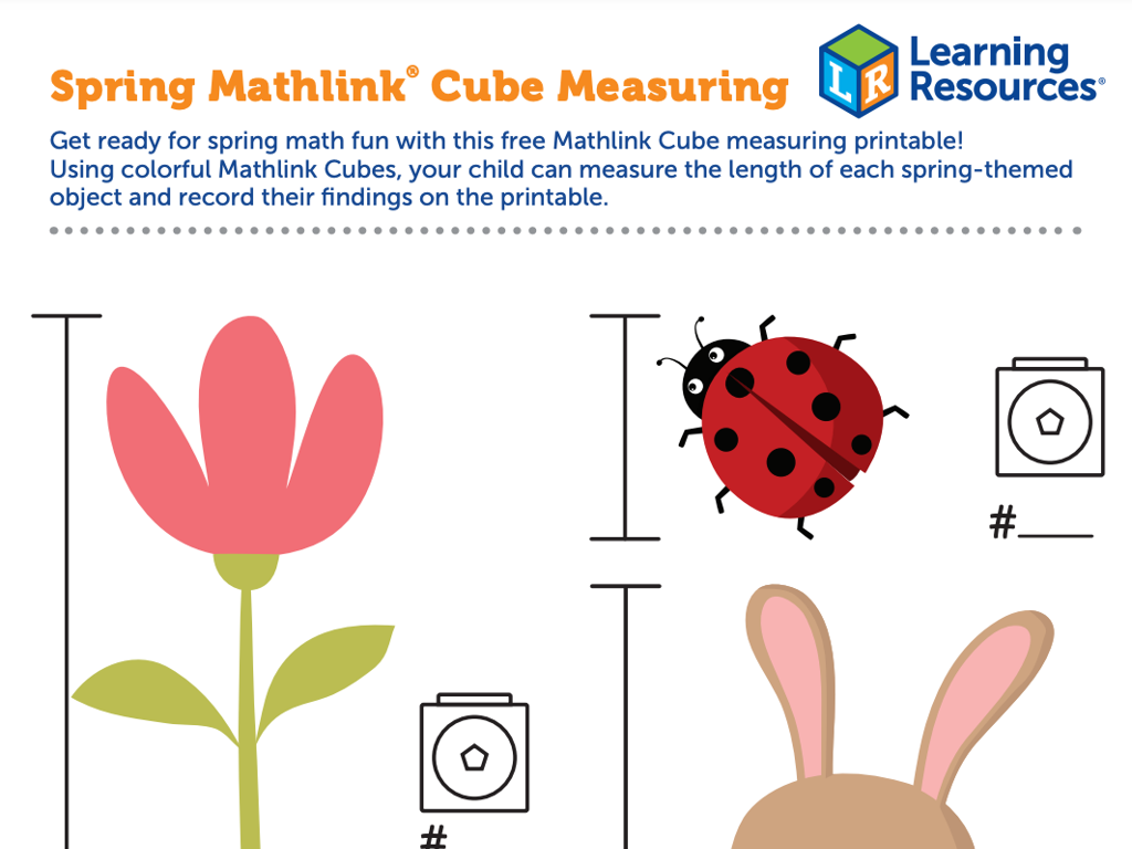 spring mathlink cube printable