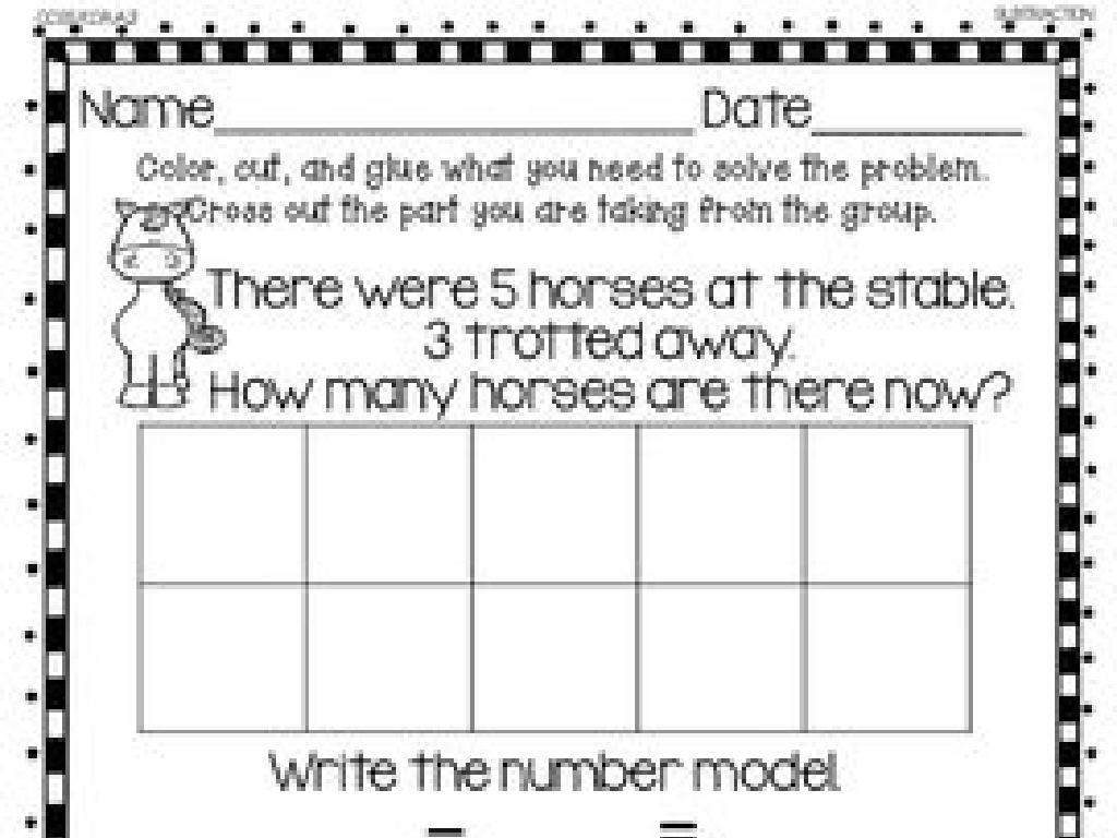 horse counting worksheet