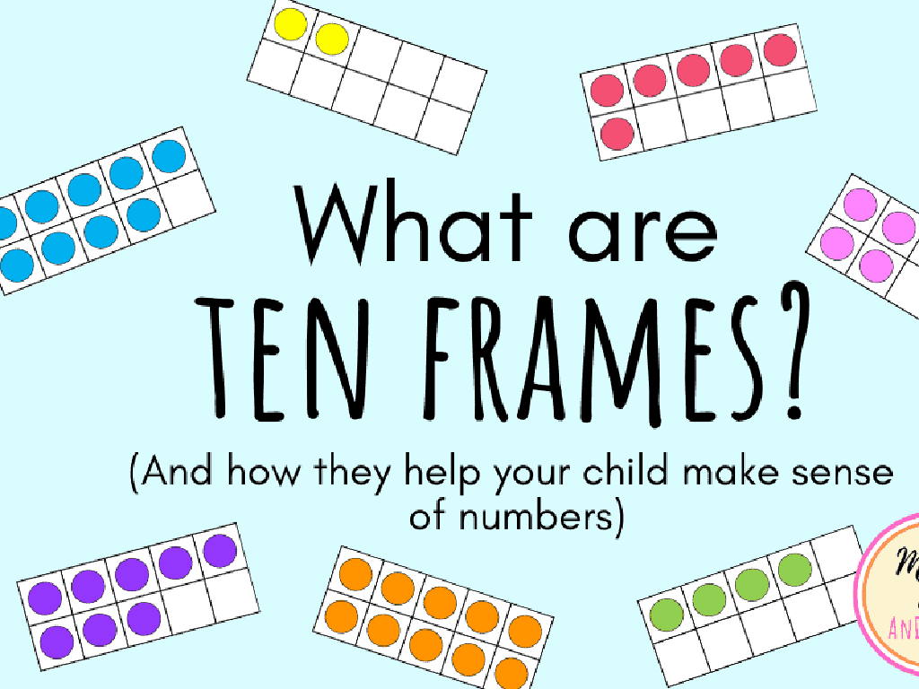 colored ten frames dots