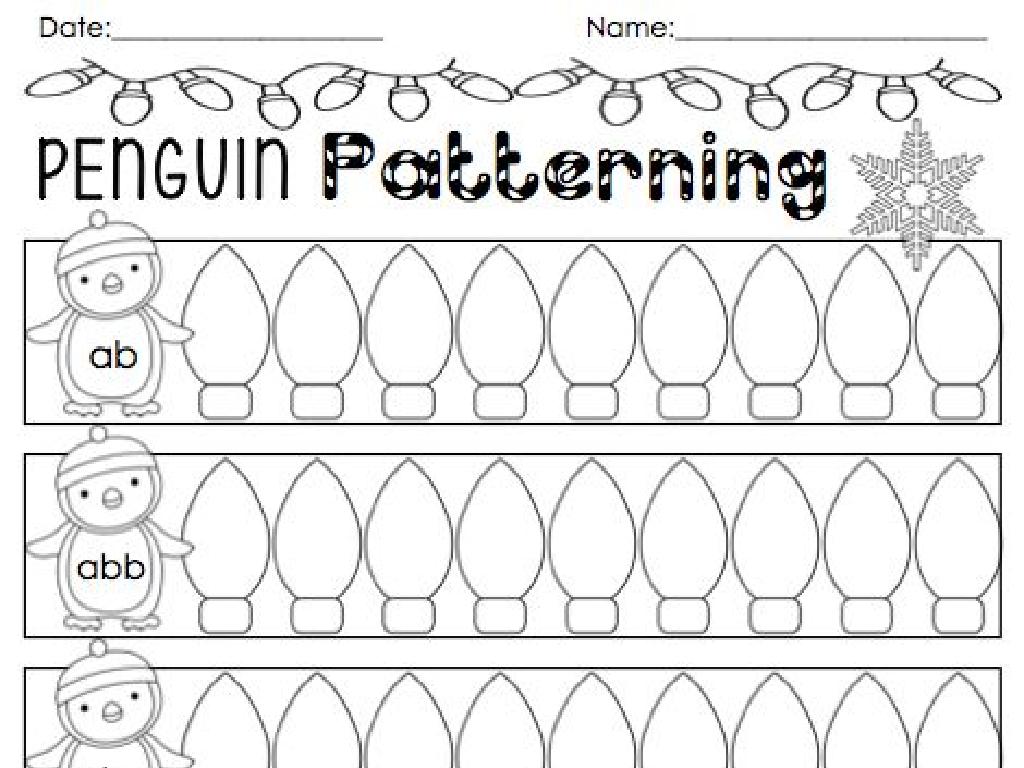 penguin snowflake worksheet