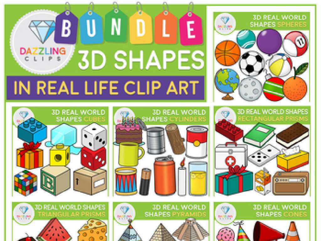 3d shapes clipart