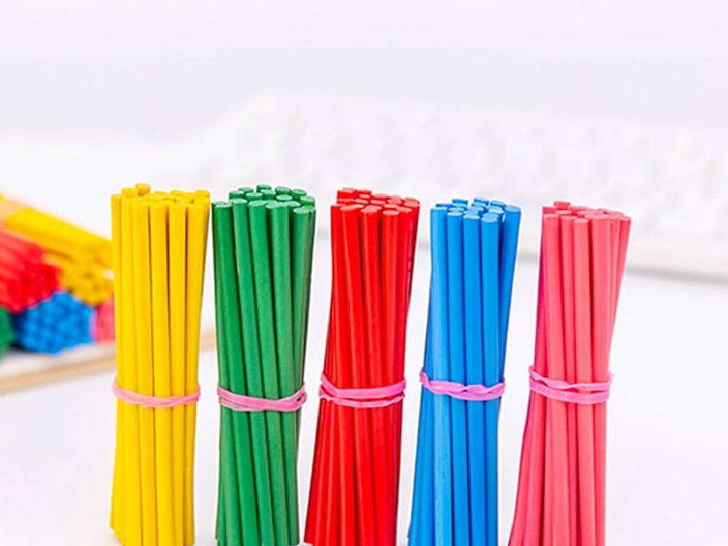 colorful plastic sticks