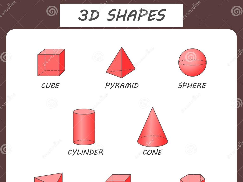 3d shapes cube pyramid