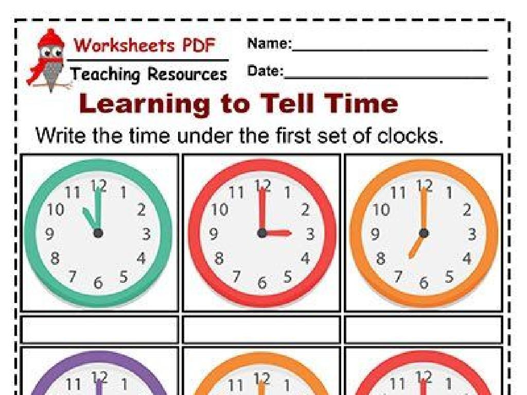 telling time worksheet