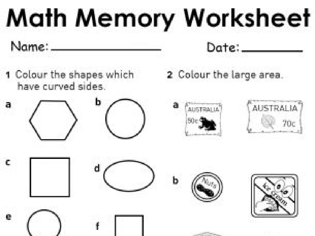 color curved shapes tasks