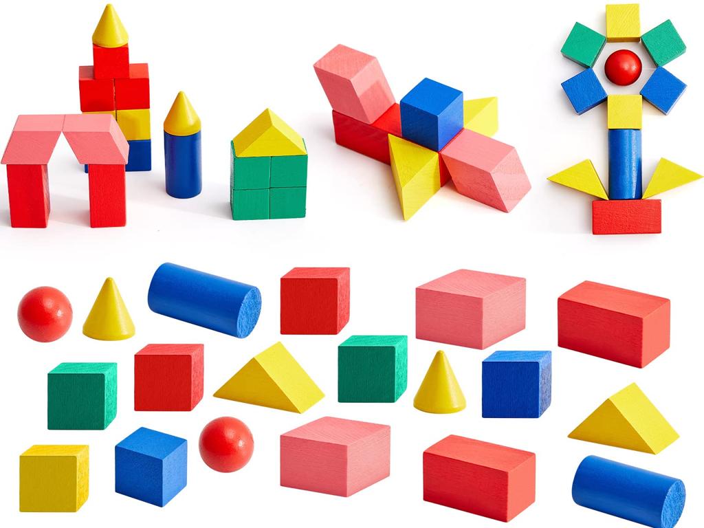 geometric wooden blocks