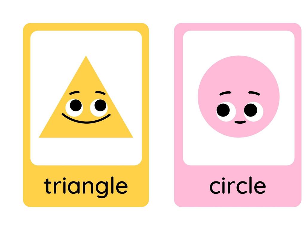 yellow triangle pink circle