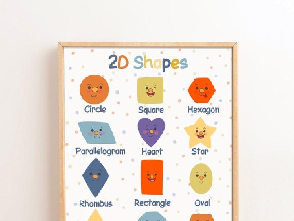 cute 2d shapes poster