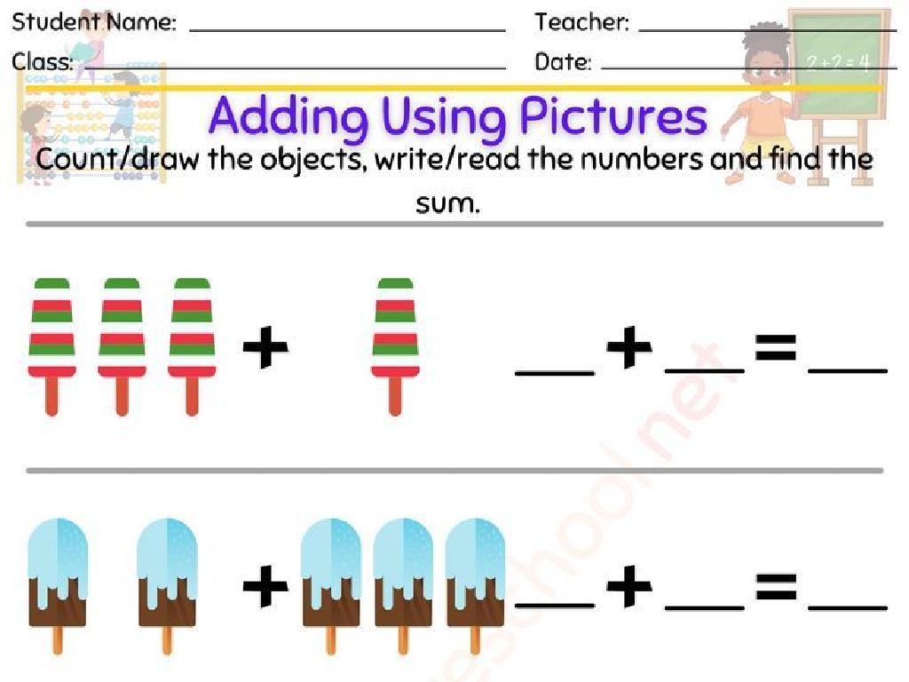 addition practice worksheet