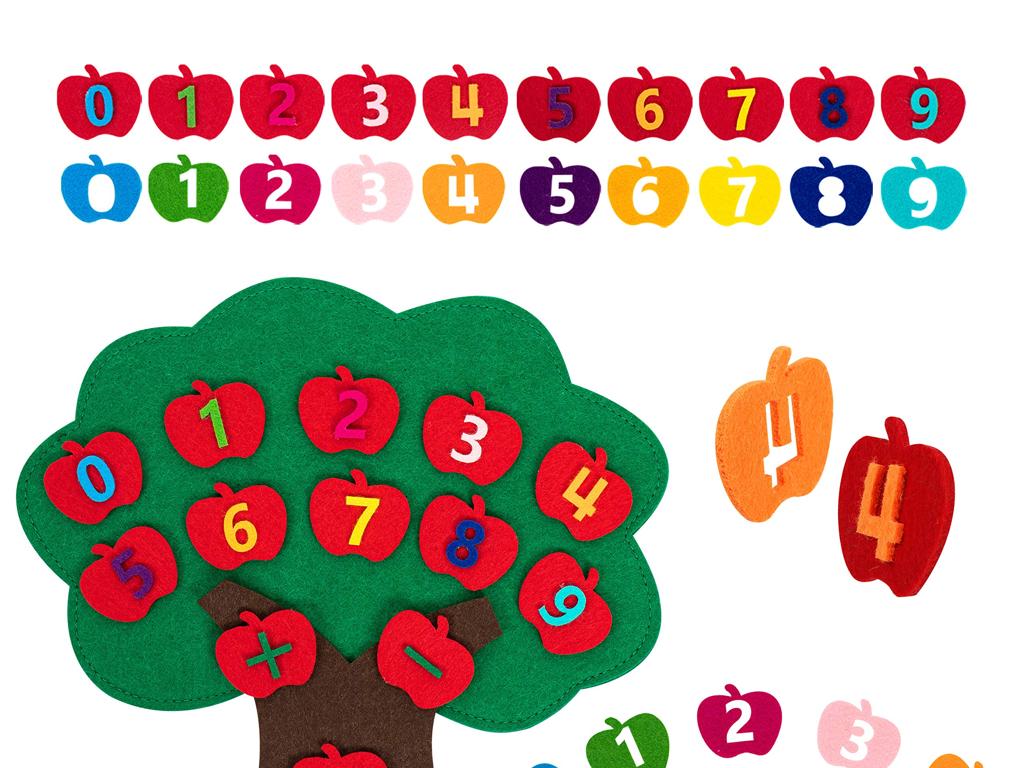 felt apple numbers