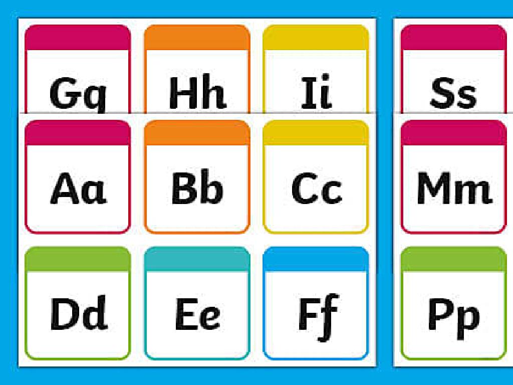 colored alphabet cards