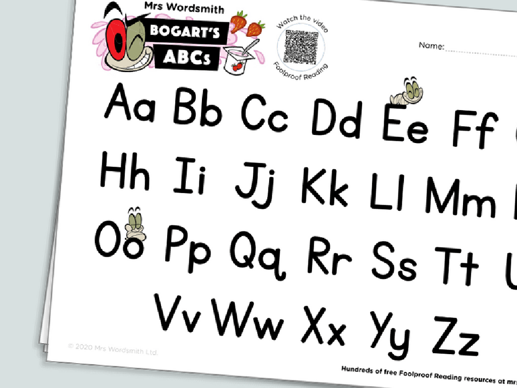 alphabet chart cartoons