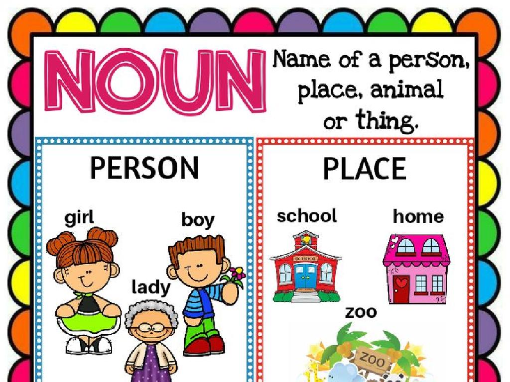 colorful noun chart