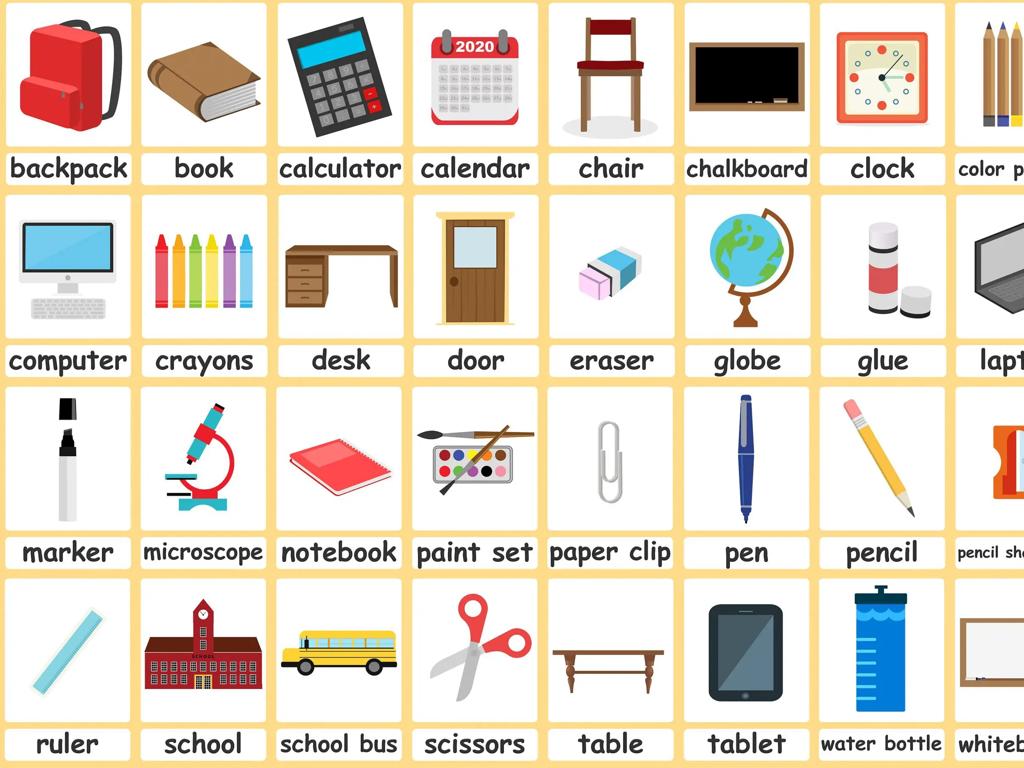 school supplies illustration