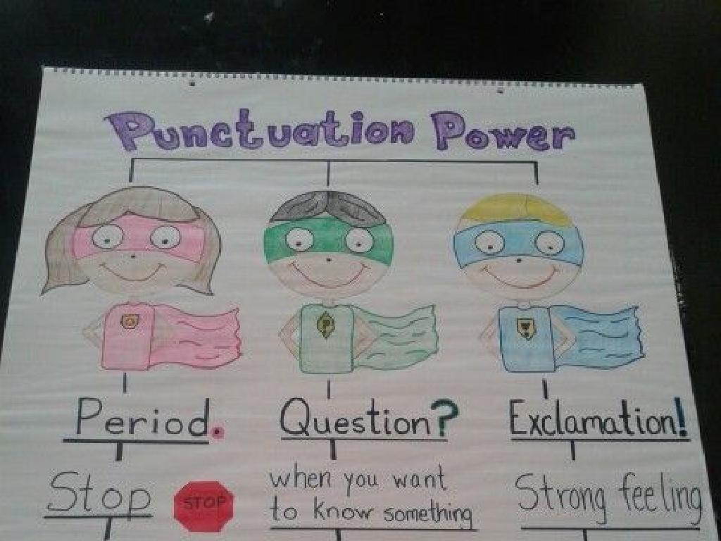 punctuation superheroes poster