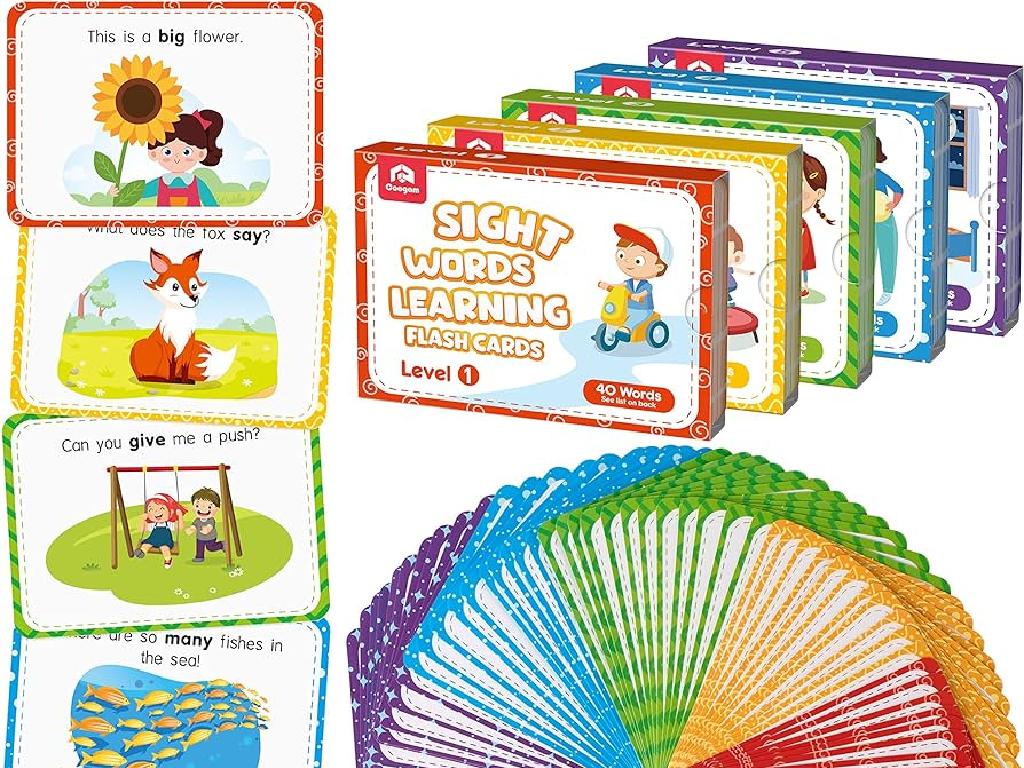 kids sight words cards