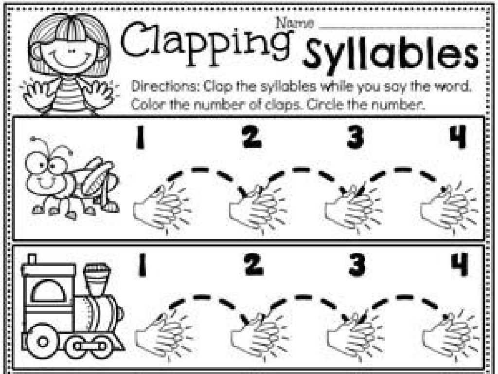 clapping syllables worksheet