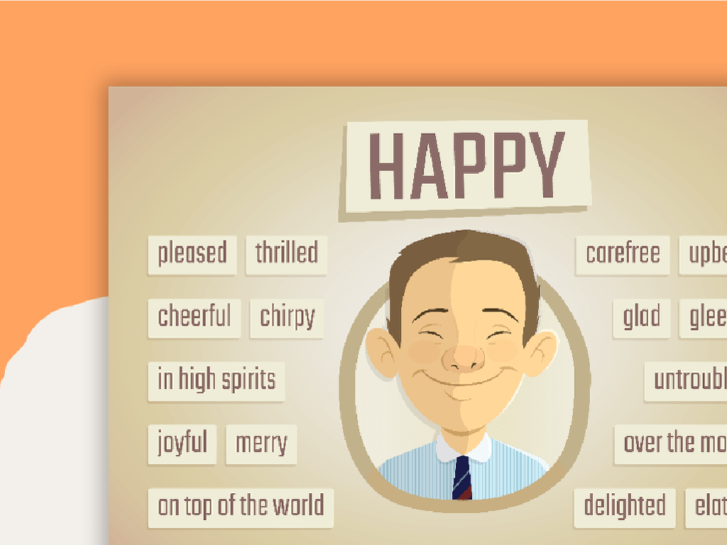 happy person synonyms