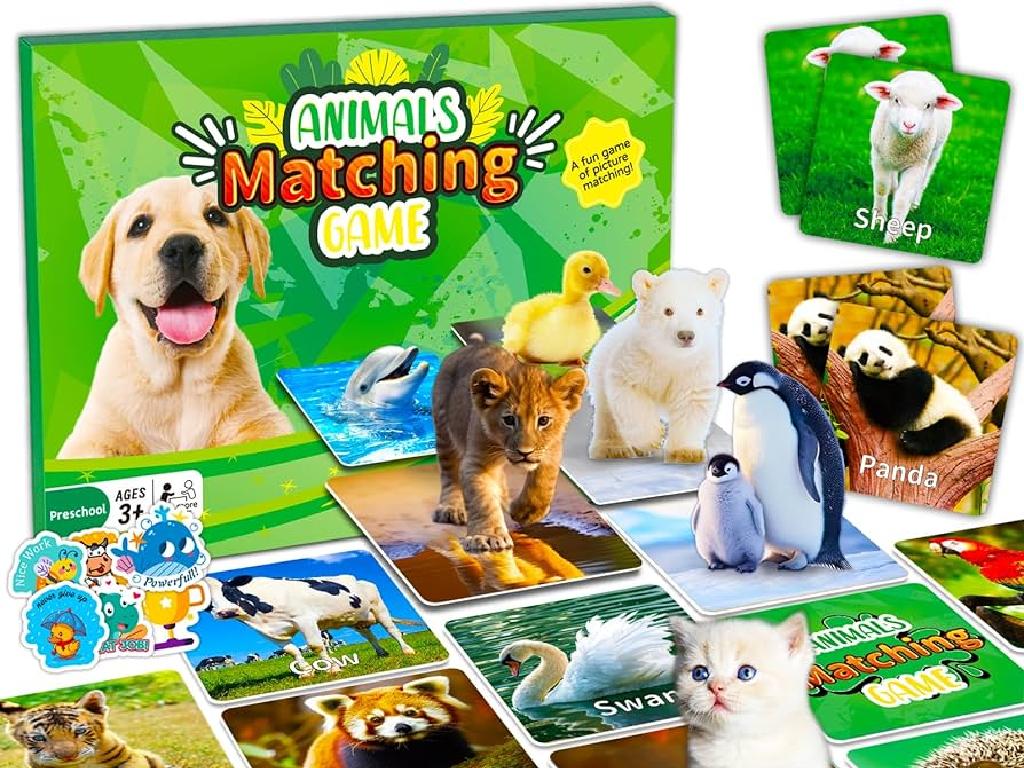 preschool animal matching game