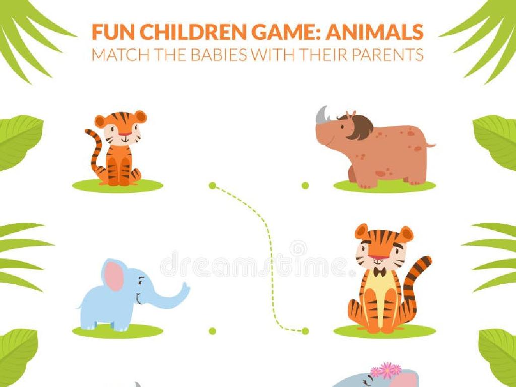 animal baby matching game