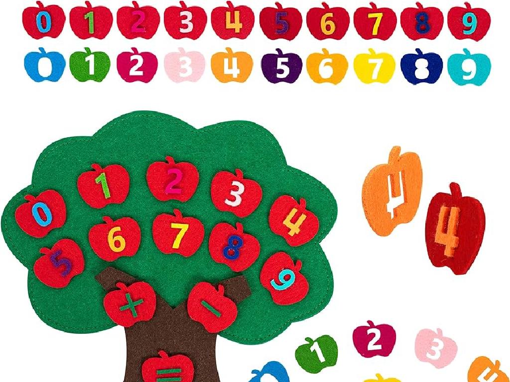 felt tree counting apples