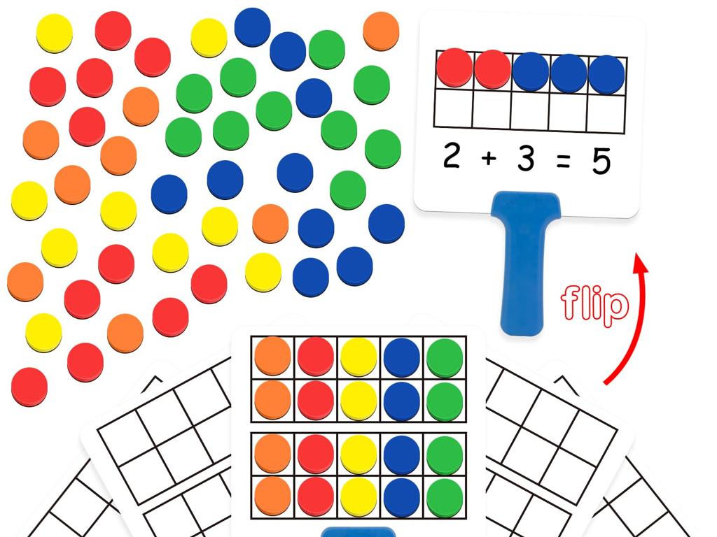 colorful math counting chips